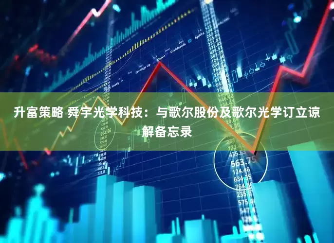 升富策略 舜宇光学科技：与歌尔股份及歌尔光学订立谅解备忘录